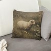 QIYUHOY Rustic Farmhouse Sheep Throw Pillow Cover, 18x18 Inch