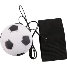 YuanHolumid White Soccer Wrist Ball Wristband Sports Balls on a String Includes Basketball, Baseball and Football Return Rubber Rebound Ball for Party Favor, Exercise or Play Sports (1.9 inches)