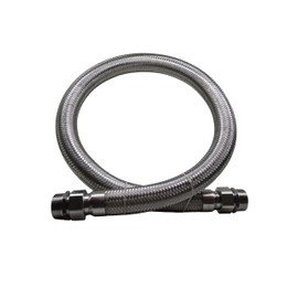 Industrial Grade Compressor Jumper Hose, 1-1/4" NPT Male x 48" Length, 750°F，450 PSI，Both Sides Fittings Rotate Freely，Flexible Whole body Stainless Steel Metal Hose
