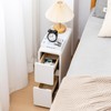 SOBIBO Narrow Nightstand, Solid Wood Night Stand for Small Spaces,