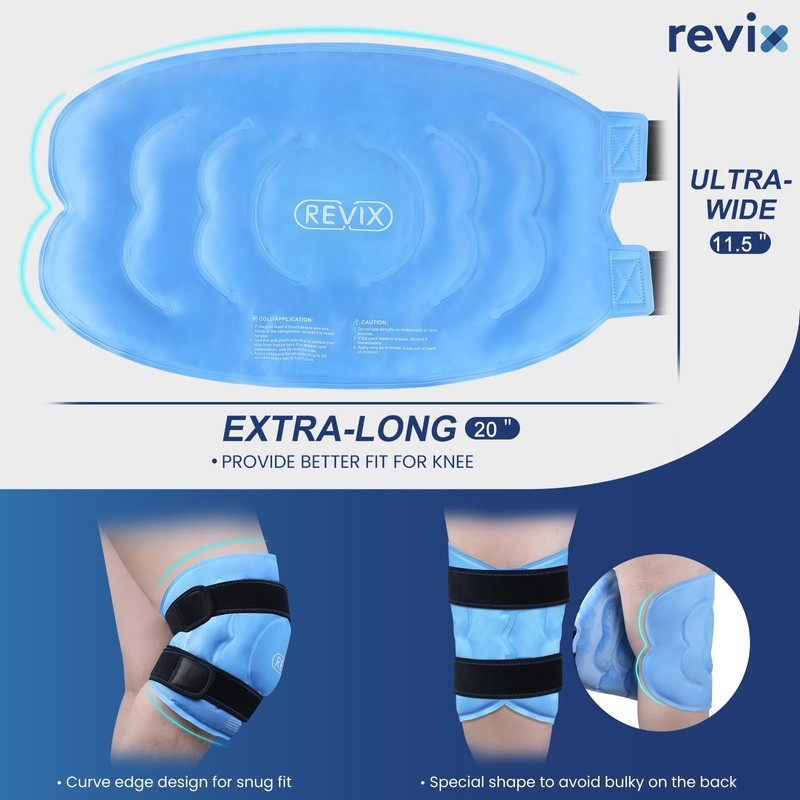 REVIX 20" Extra Large Ice Pack for Knee, Back, Shoulder,