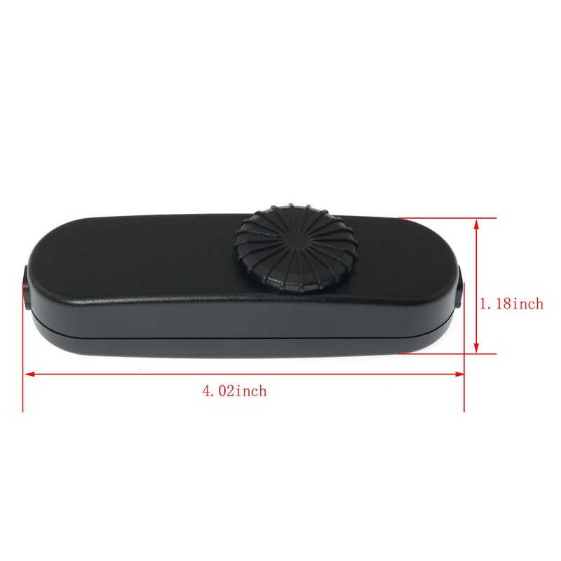 RLECS U.S. Standard LED Dimmer Switch Black In-Line Dimmer Twist