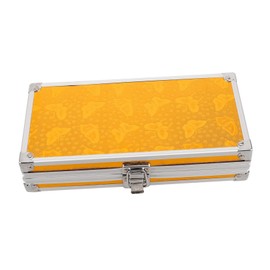 WOONEKY Aluminum Alloy Cosmetic Organizer Case Portable Handheld Tool Box Storage for Travel Accessories for Makeup Brushes and Everyday Essentials