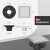 WEBANG 6 Inch Square Shower Drain Brushed Floor Drain with