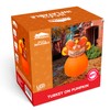 JOIEDOMI 6FT Thanksgiving Inflatables Turkey on Pumpkin Outdoor Decorations, Light