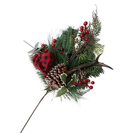 Factory Direct Craft Woodland Artificial Pine and Deer Antler Sprays | Set of 3