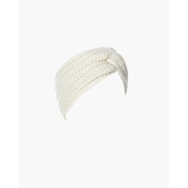 Eric Javits Knit Turban - Hair Turbans for Women - Merino Wool & Cashmere Blend Women's Head Wraps - Luxurious Open Head Wraps for Women - Soft & Stylish Head Coverings for Women (Cream)