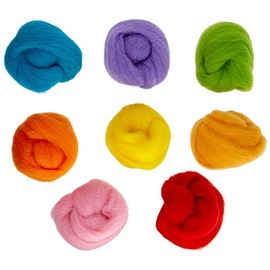 Wistyria Editions WR-906R Wool Roving, Confetti, 8-Pack