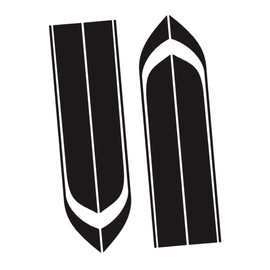 Mikinona 2pcs Racing Stripe Decals for Vehicle Hoods Car Body Graphics Durable Stickers for Trucks Suvs and Cars Eye Catching Sport Design for Enhanced Aesthetic