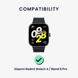 kwmobile Replacement Fitness Tracker Band Compatible with Xiaomi Redmi Watch 4 / Band 8 Pro - 5.5-8.7 inches (14-22 cm) - Beige/Green