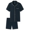 Schiesser Men's Short Pyjamas with Buttons Warmer Cotton - Fine