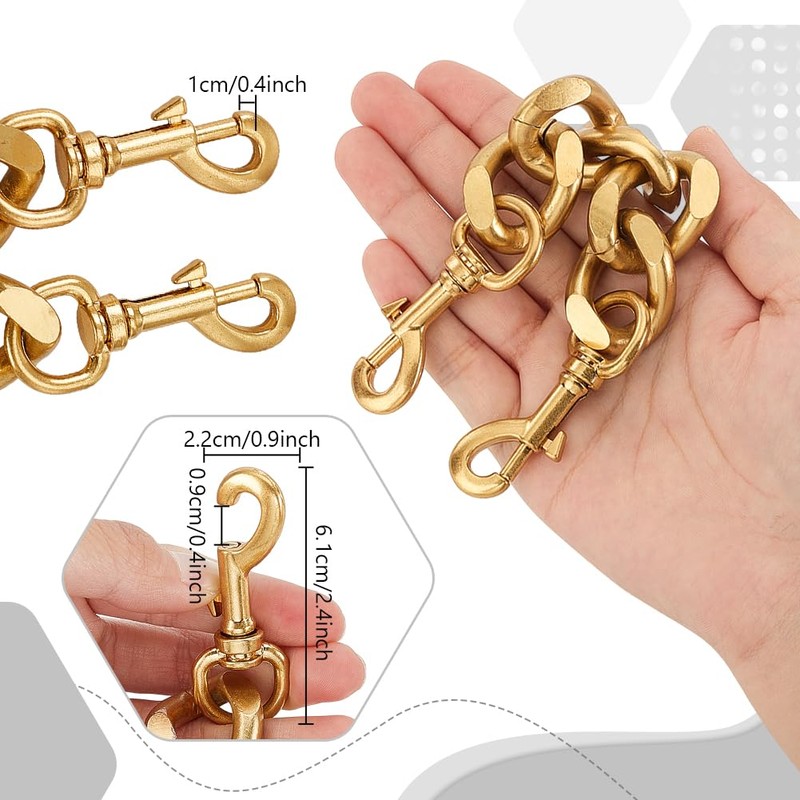 PH PandaHall 8.3inch Gold Purse Extender Chain Short Decorative Purse