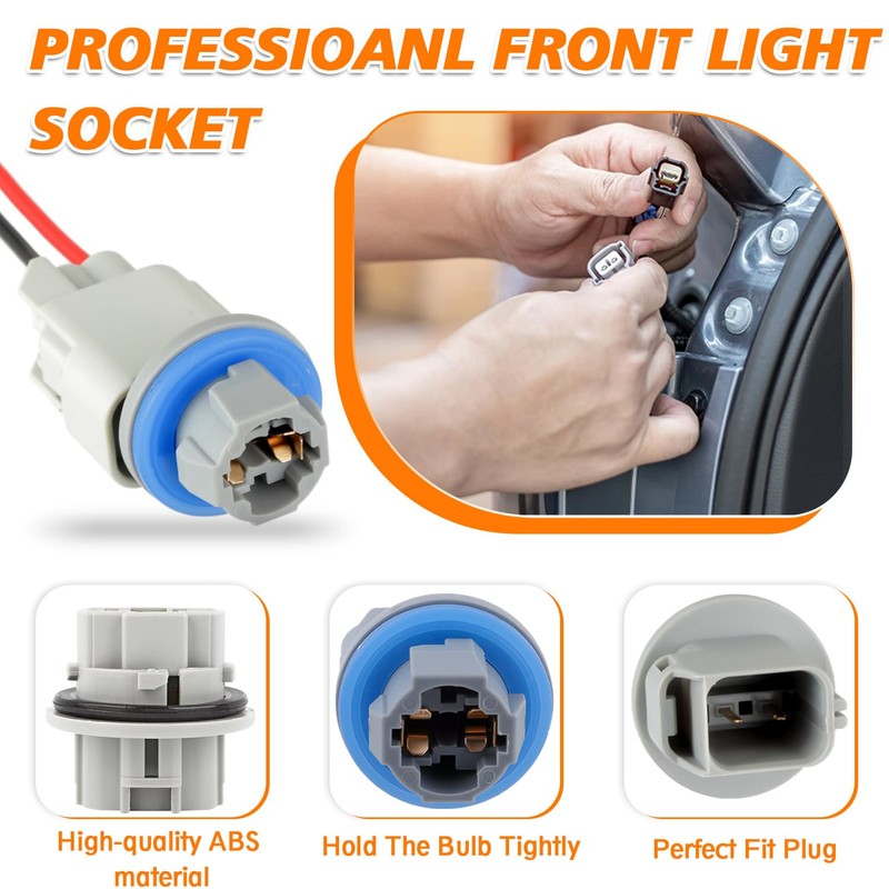 HUAREW Rear License Plate Light Lamp Bulb Socket Connector Wiring