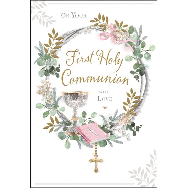 Jonny Javelin First Holy Communion Congratulations Card for Girls -