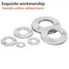Ctyjia Pack of 25 Flat Washers M5 Knurled Spring Washers