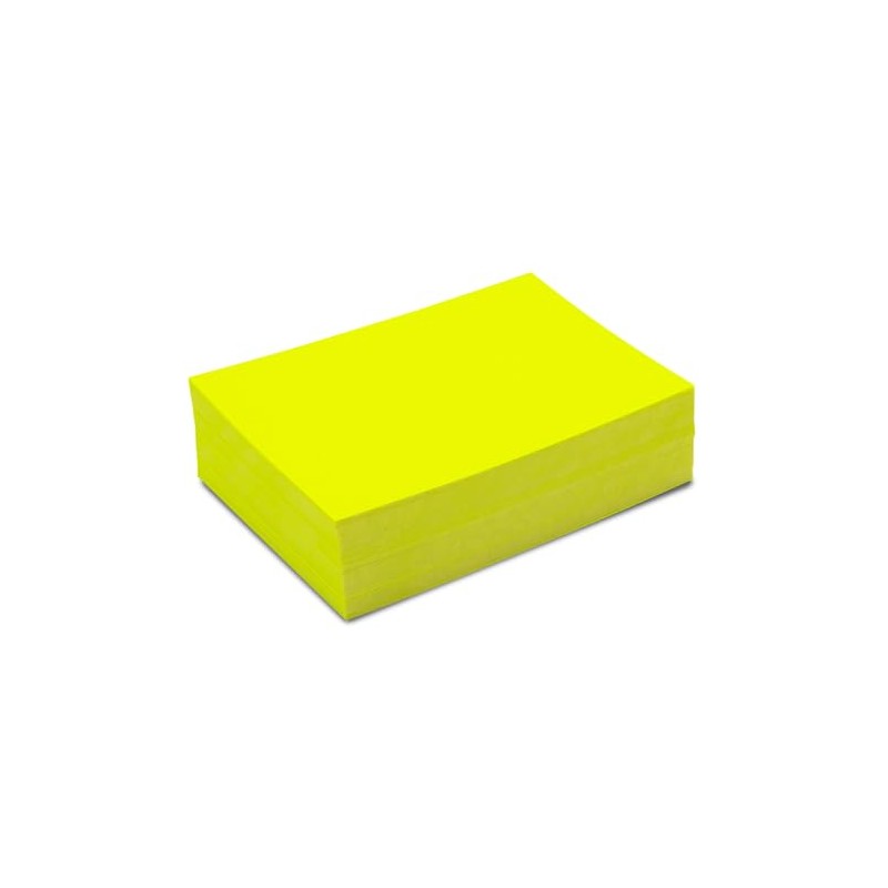 150 Labels in Neon Yellow, 10 x 7 cm, Neon