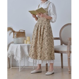 Nanxson Women Cotton Linen Apron with 2 Pockets for Cooking,Baking,Crafting,Gardening,Flower Arrangement CF3088