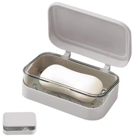 Premium Plastic Soap Box with Lid & Removable Tray - Travel Soap Holder for Bathroom, Kitchen, Outdoor - Assorted Colors, Ideal Soap Dish for Travel