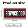 12 Pieces Removable Tactical Dog Harness Service Dog Vest Patches
