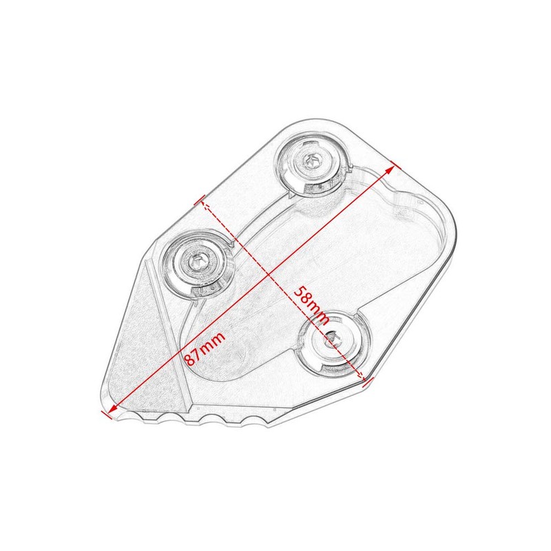 Lorababer CBR1000RR CNC Aluminum Kickstand Foot Side Stand Enlarger Plate
