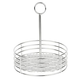 G.E.T. Stainless Steel Round Condiment Caddy - Table Caddies Collection, 7.5