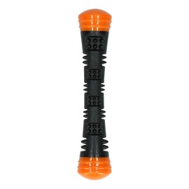 Dog Comets Meteor Wurfstock - Hundespielzeug - Mit Quietsche - Wurfspielzeug für Hunde - Bouncing - Gummi - L - 32 cm - Orange/Schwarz