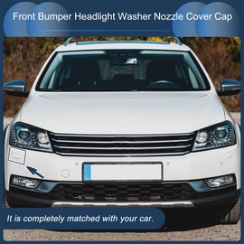 INFINAUTO Front Right Bumper Headlight Washer Nozzle Cover Cap No.3C8955110 Bumper Trim Nozzle Cover for Volkswagen Passat CC 2008-2012 Blue Plastic 1 Pcs