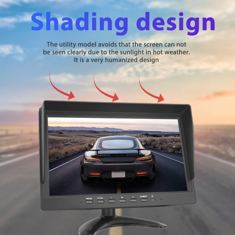 Hikity 10 Inch Small Monitor Screen Video Displays Quad Split