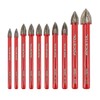 FOCSTOL Tile Drill Bit Set - 10 Pieces Carbide Drill