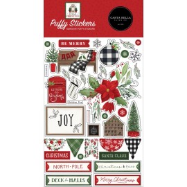 American Crafts Carta Bella - Home For Christmas Puffy Stickers 3D Autumn Cards Planner