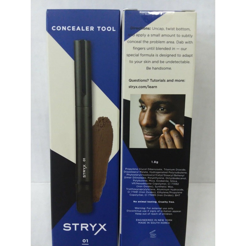 Stryx Concealer Stick Tool for Men in Deep Java -