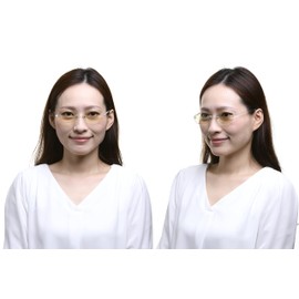 [FaceTrick az Label] オシャレで軽い老眼鏡 UV/近赤外線/ブルーライトカット鯖江メーカー高性能レンズ老眼鏡 ｸﾘｱﾌﾚｰﾑ/ﾗｲﾄｸﾞﾘｰﾝﾚﾝｽﾞ FTR01-9LG +1.50