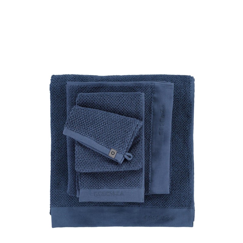 ESSENZA Connect Organic Hand Towel Plain Blue 50 x 100