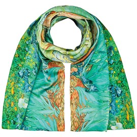 VON LILIENFELD Long Scarf Motif Art Floral Women Vincent Van Gogh: Irises Lightweight Precious Processing Flowers