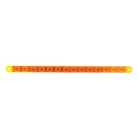 United Pacific 14 LED 12" Turn Signal Light Bar - Amber LED/Amber Lens, 38946