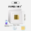 Chejiaye 12 Pack PVC Ceiling Tiles 19.7"x19.7" – Golden Mirror