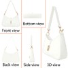 hwnnon White Elegant Twist Lock Crossbody Bag