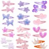 24 Pcs Cute Hair Clips for Women Girls, Glitter Multicolor