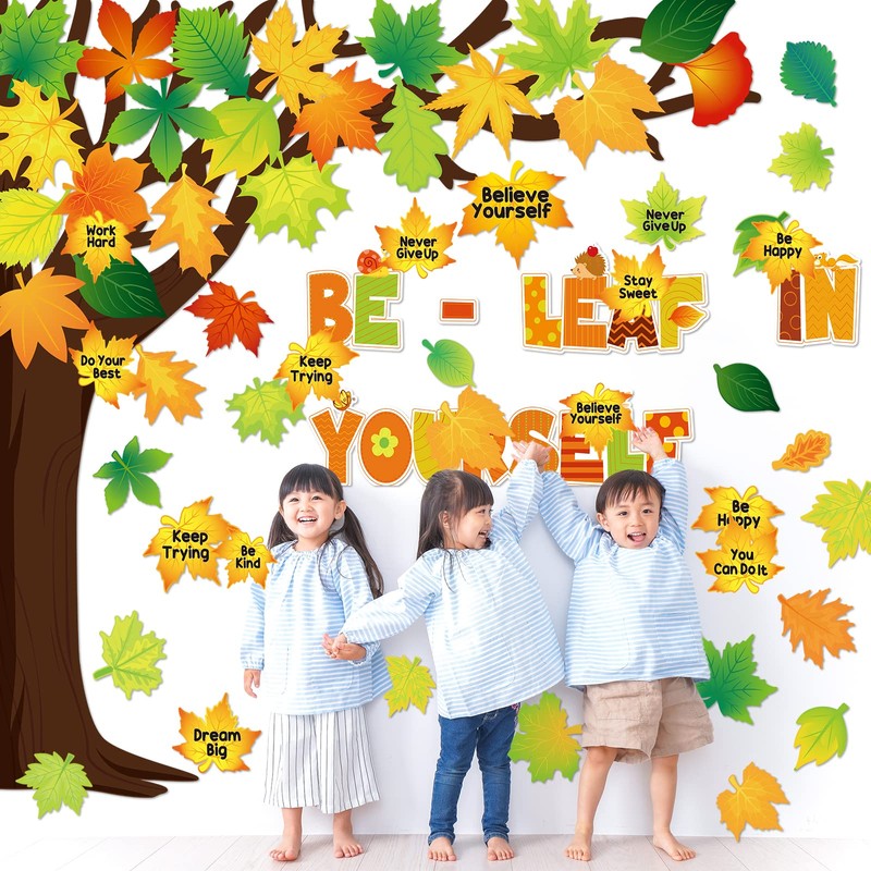 Funrous Fall Bulletin Board Decorations Classroom Fall Tree Maple Leaves