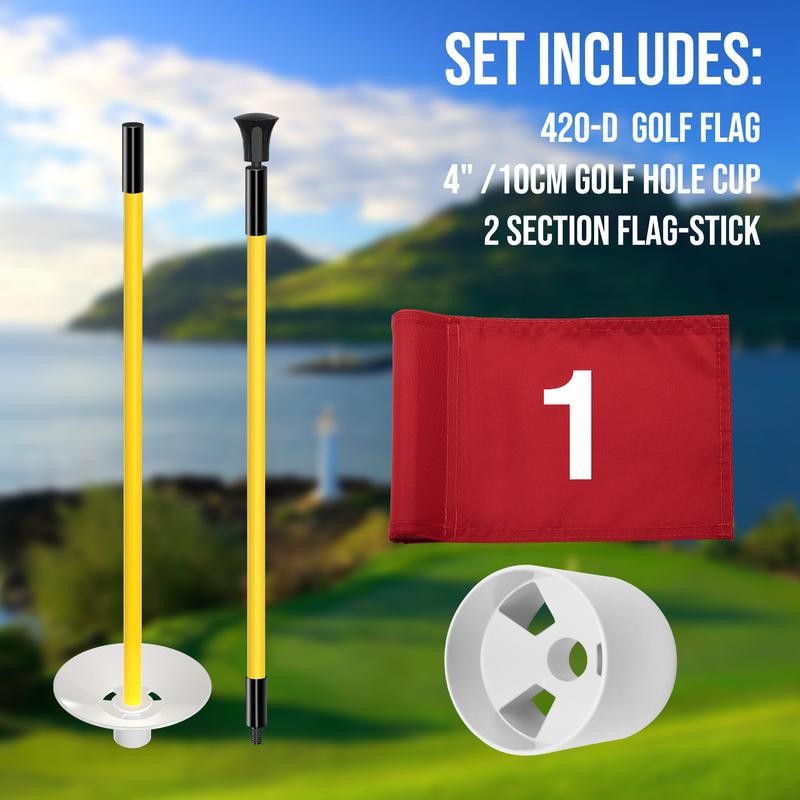 KINGTOP Mini Golf Flagstick for Backyard Practice Putting Green, 3ft
