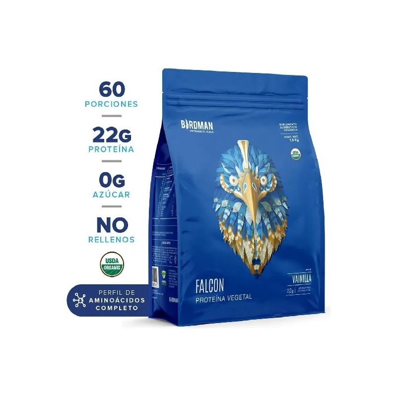 Birdman Falcon Protein Proteína Vegana Orgánica Certificad