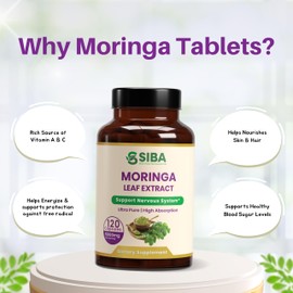 Siba Nutraceutical LLC SIBA Ultra Pure Organic Moringa Capsules 10,000mg