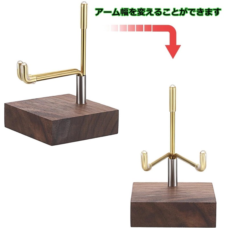 Rurumi 万能 ディスプレイスタンド 2個セット 木製台座 展示 イーゼル スタンド トレカ 原石