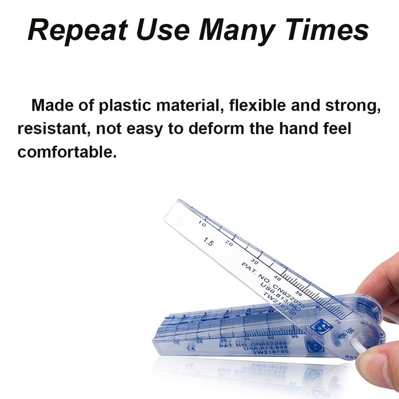 0.05-3 mm Depth Ruler Set, Wedge Feeler Gauge Made of