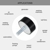 QUARKZMAN M12 Thread Rubber Mounts Vibration Insulators Cylindrical Shock Absorber