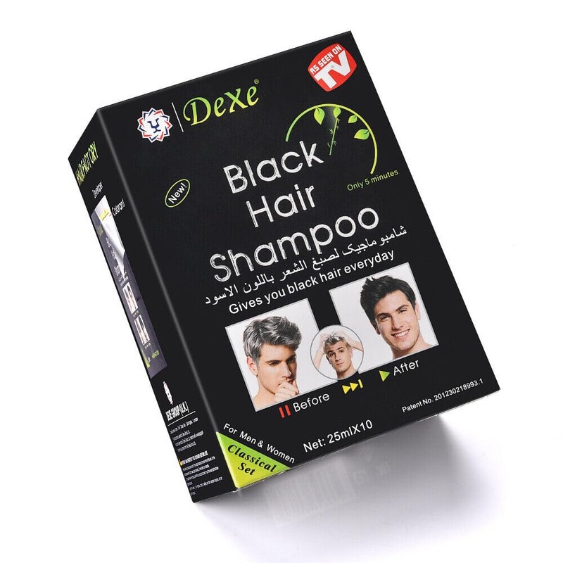 Black Hair Shampoo Instant Black Natural Ingredients Hair Dye Shampoo