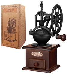 Manual Coffee Grinder Bean Grinders For Home Use Vintage Wooden Coffee Decor Retro Coffee Maker Hand Grinder Coffee Mill (Ferris wheel)