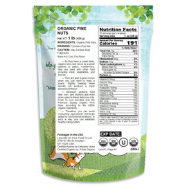 Food to Live Organic Pine Nuts / Pignolias (Kosher) (1 Pound)