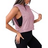 Remidoo Womens Sleeveless Hoodies Open Side Workout Activewear Crop Tank