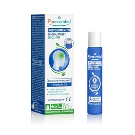 Puressentiel - Massage Headache Roll-on with 9 Essential Oils - Cooling Against Headaches - Peppermint Oil for Tension Headaches - 10ml